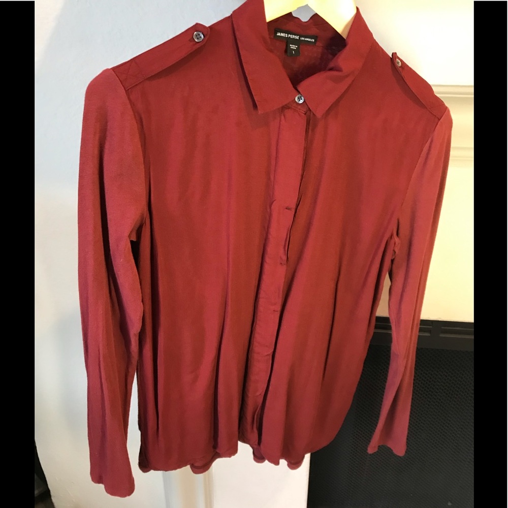 James Perse Button Blouse Size Small - image 1